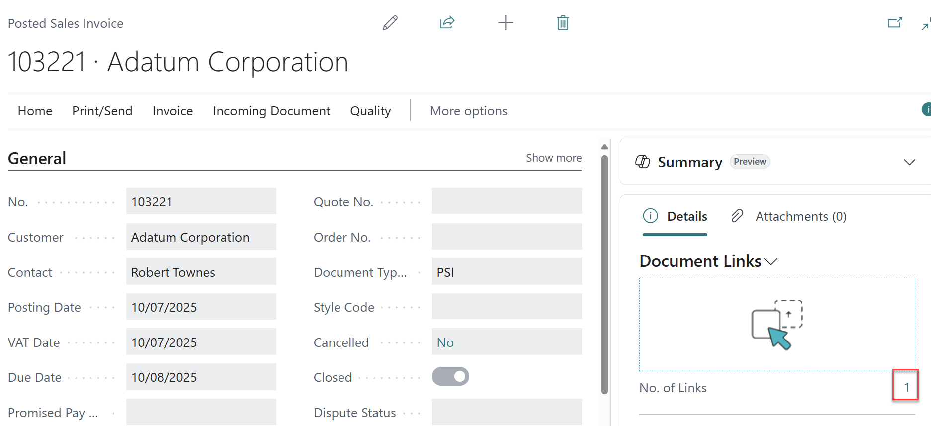 Checking number of attributes in the factbox within in Microsoft Dynamics 365 Business Central