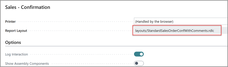 Ensuring comments appear on the Sales Order in Business Central